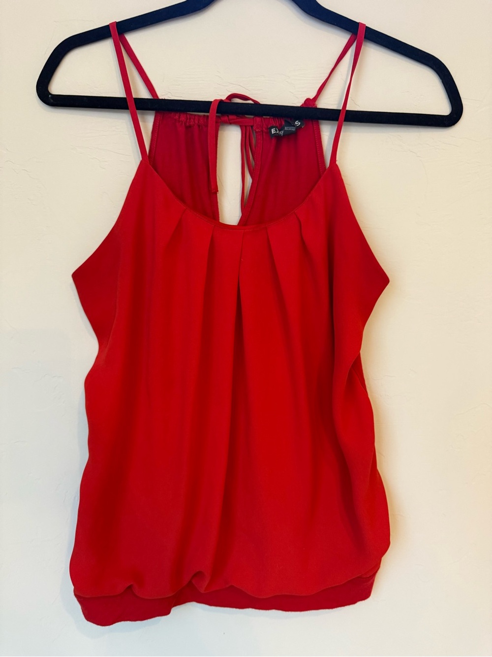 Express Red Pleated Camisole Tank Top